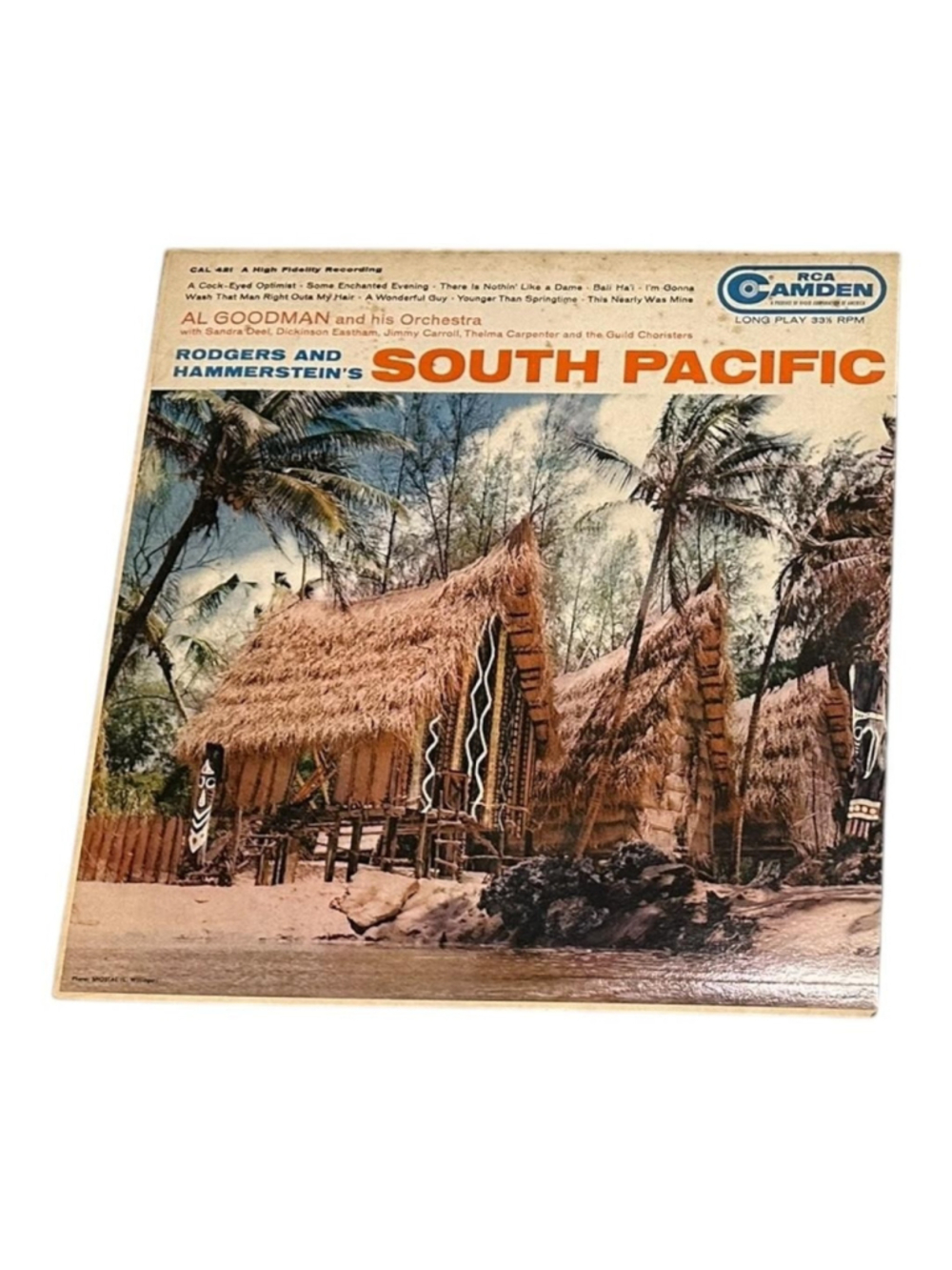 Vintage Rodgers & Hammerstein South Pacific 12" Vinyl LP RCA Camden Soundtrack